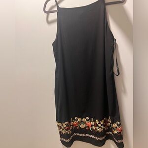 Classy, embroidered little black dress NWT